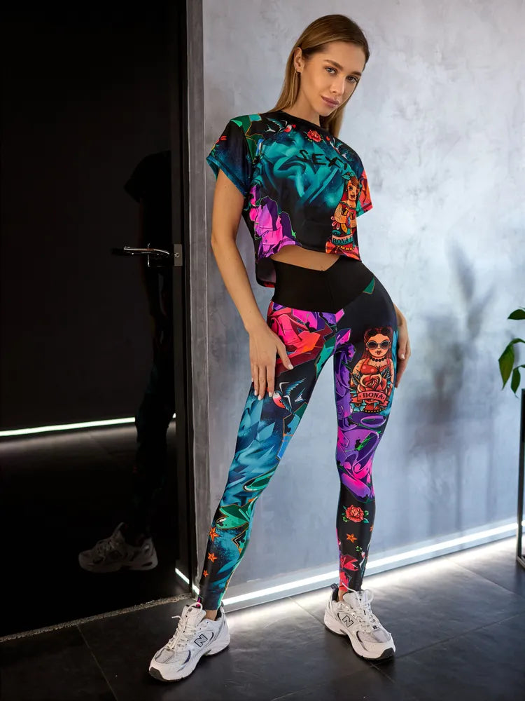 Leggings Bona Corsage Pin-Up Girl