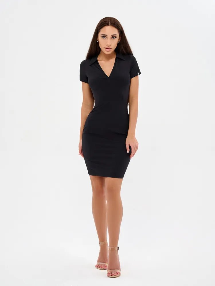Dress Polo Black Rib - Bona Fide