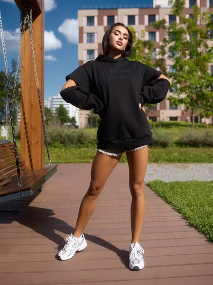 Hoody Bona Zip Hoody Black - Bona Fide