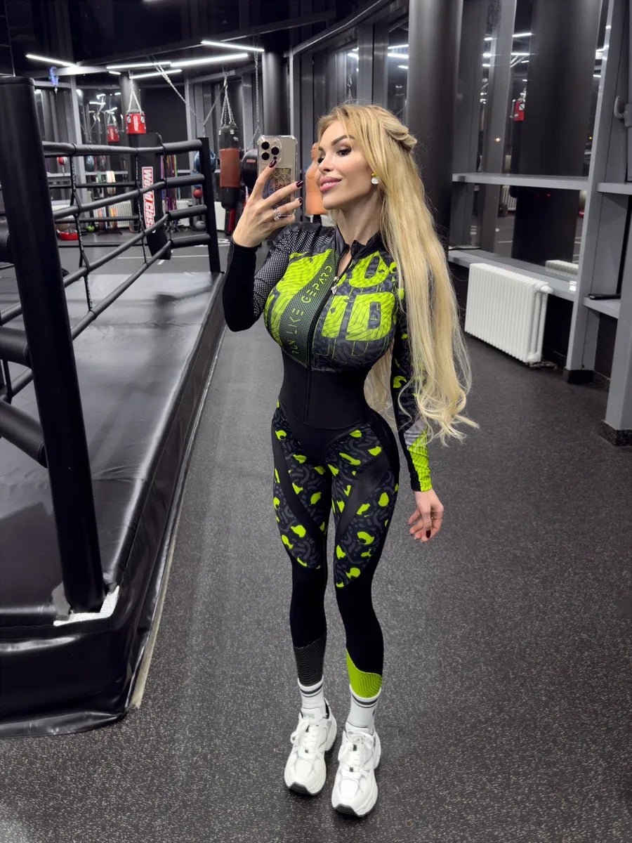 Jumpsuit ComeBase Run Like Gepard Lime - Bona Fide