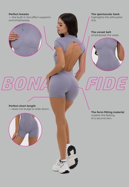 Jumpsuit Extra Sexy Back Gray - Bona Fide