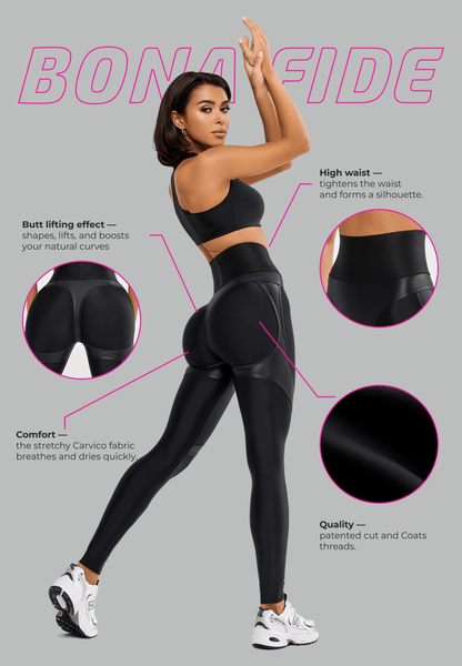 Leggings Extra Sex Corsage LYC Black - Bona Fide