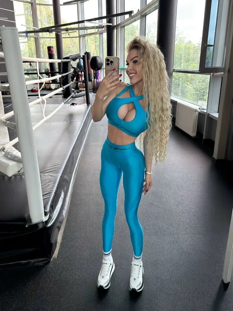 Leggings Extra Sex - Push Up Juicy Sky Blue - Bona Fide