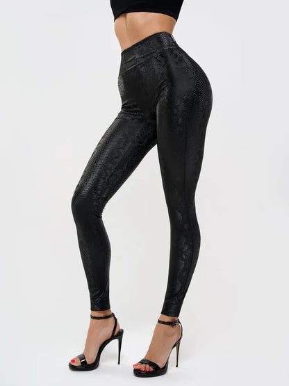 Leggings Leather Black Mamba - Bona Fide