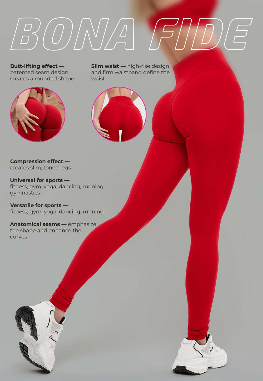 Leggings Magnetic Red - Bona Fide