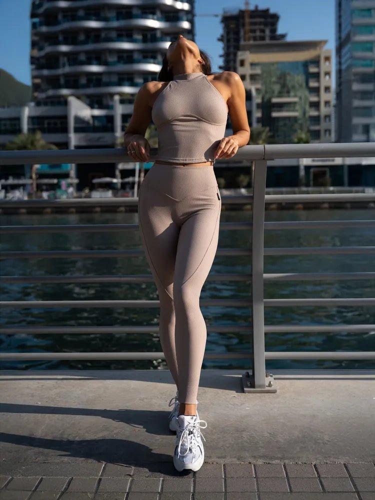 Leggings Ribbed Beige - Bona Fide