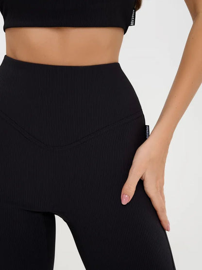 Leggings Ribbed Black - Bona Fide