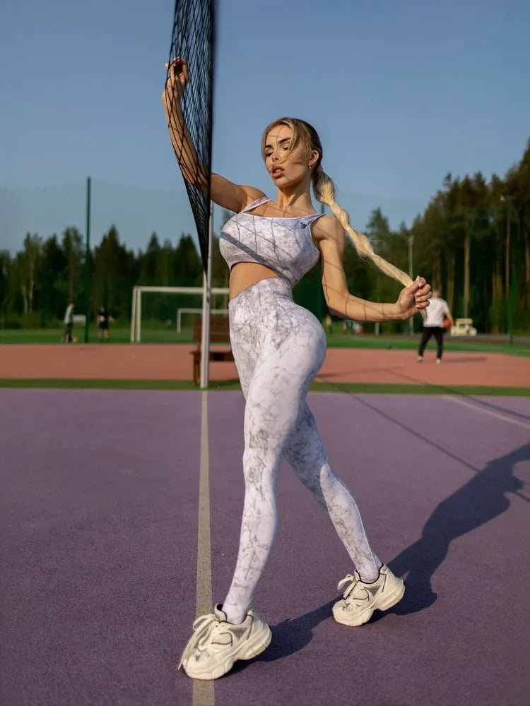 Leggings Seamless Marble White - Bona Fide