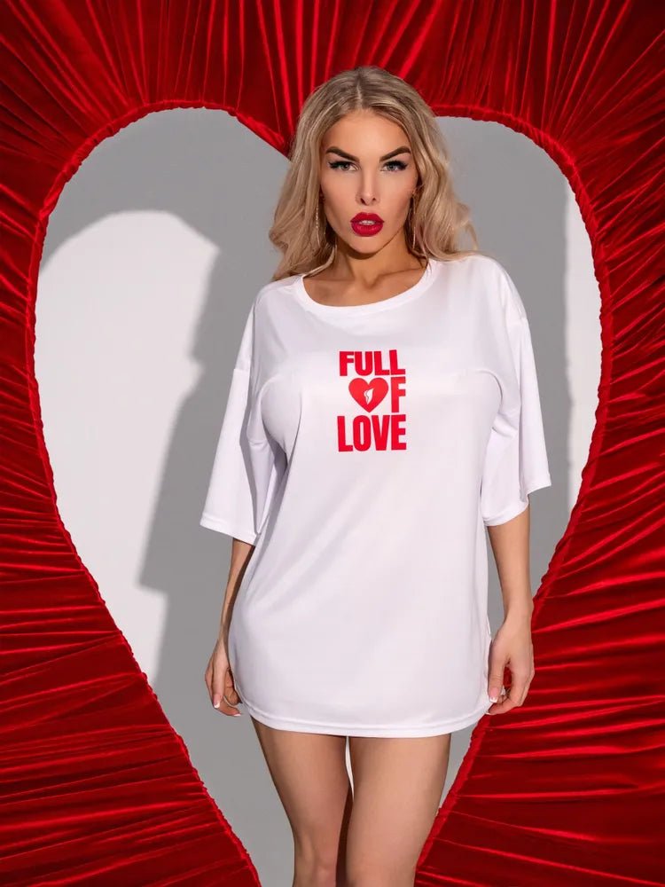 Oversize T-shirt Full of Love - One size - Bona Fide