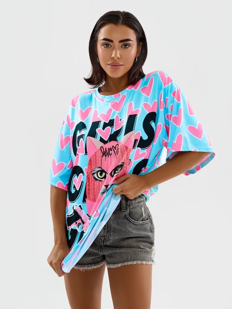 OVERSIZE T-shirt Meow Criminal - One size - Bona Fide