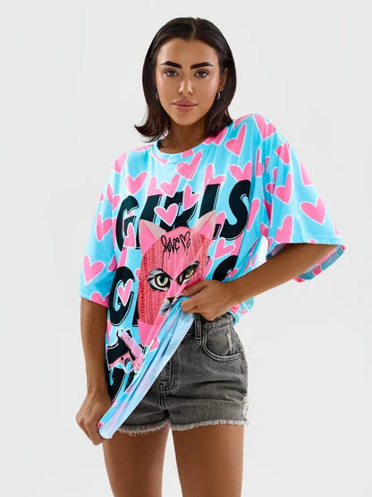 OVERSIZE T-shirt Meow Criminal - One size - Bona Fide