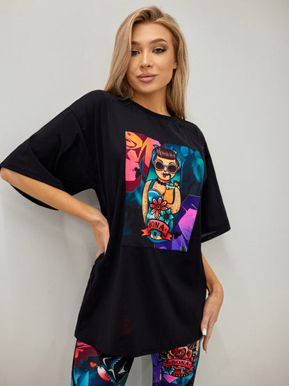 Oversize T-shirt Pin - up Girl - One size - Bona Fide