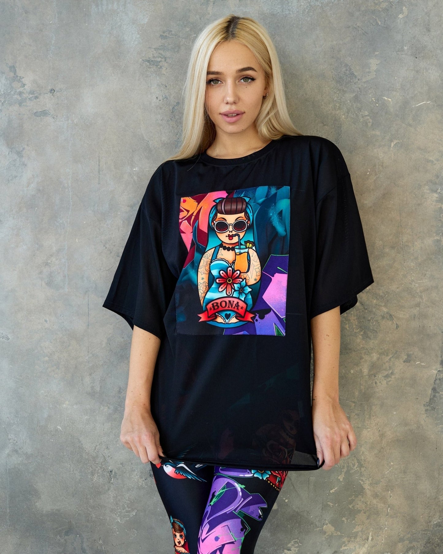 Oversize T-shirt Pin - up Girl - One size - Bona Fide