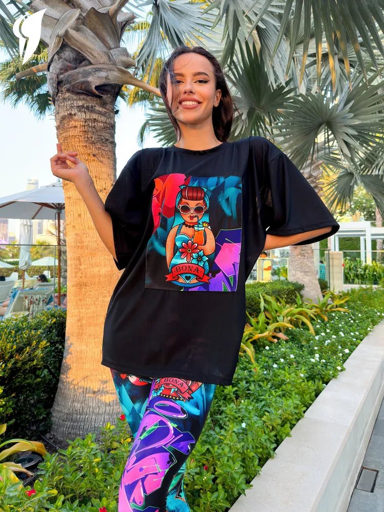 Oversize T-shirt Pin - up Girl - One size - Bona Fide