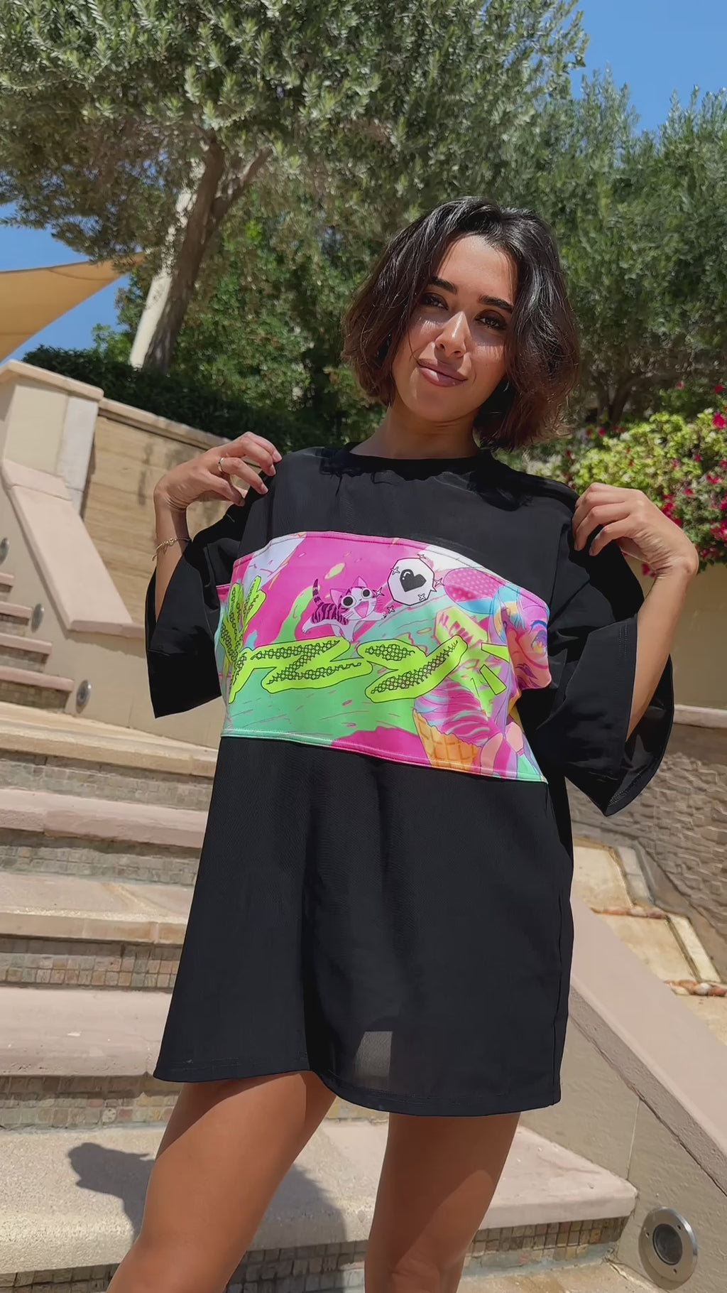 Camiseta Oversize Anime - Tamanho único