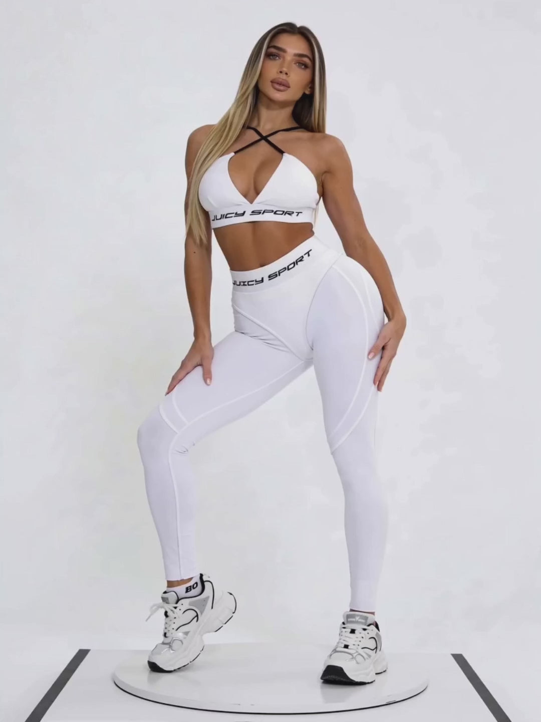 Sports Bra Charm Top Juicy White