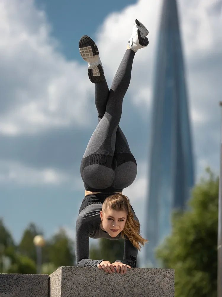 Seamless Majestic Leggings Gray Melanje - Bona Fide