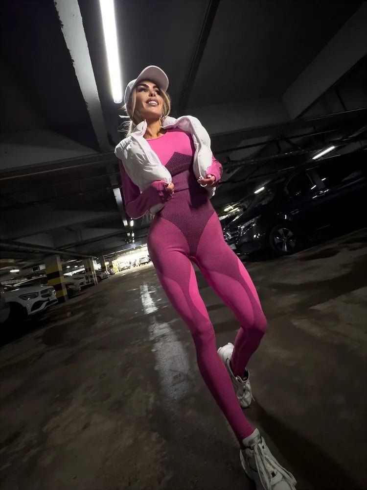 Seamless Majestic Leggings Pink Melanje - Bona Fide