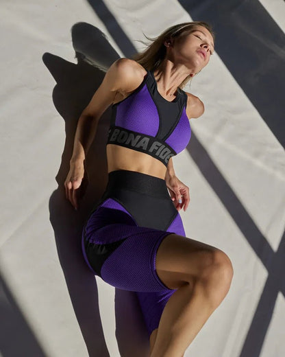 Shorts Bona Cycling Extra Sex Push - up Corsage Purple - Bona Fide