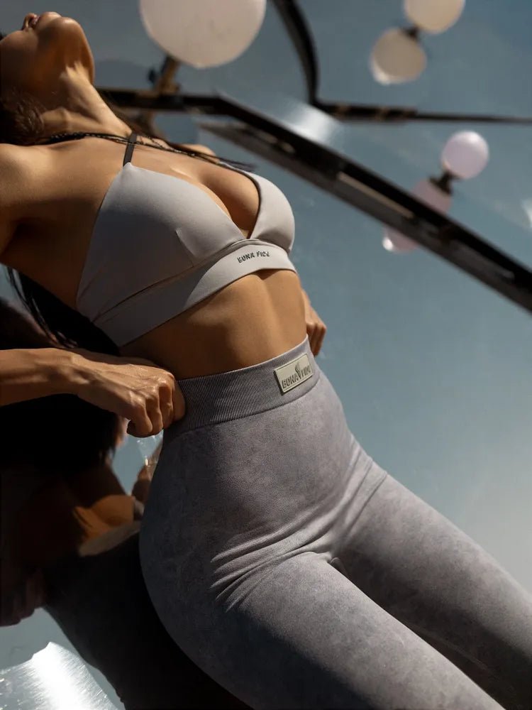 Sports Bra Charm Top Light Gray - Bona Fide