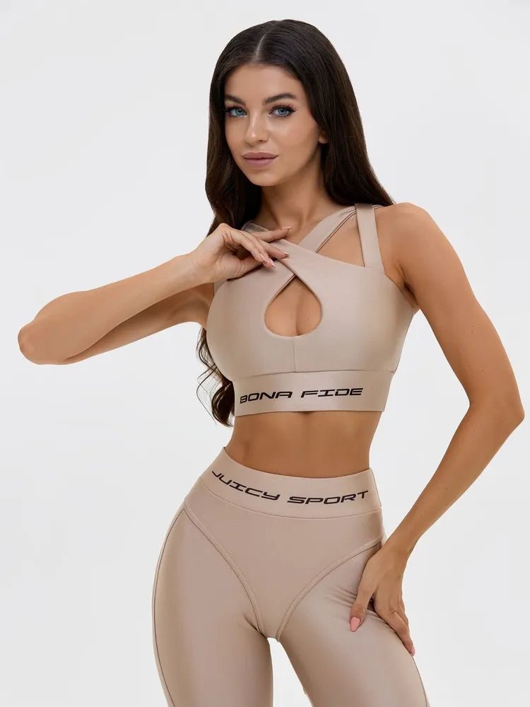 Sports Bra Heart Crush Top Juicy Nude - Bona Fide