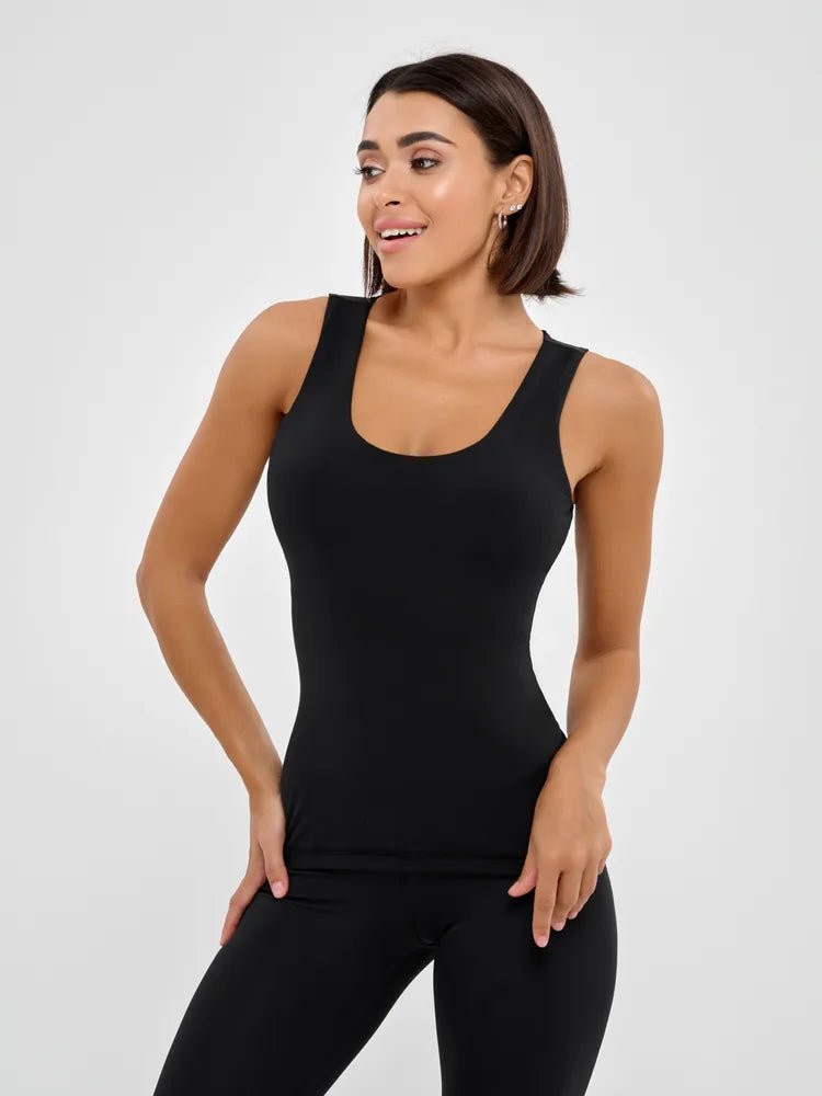 Tank Top Bra Vest Black - Bona Fide