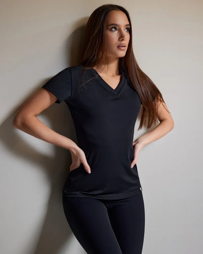 V - Shirt Black - Bona Fide