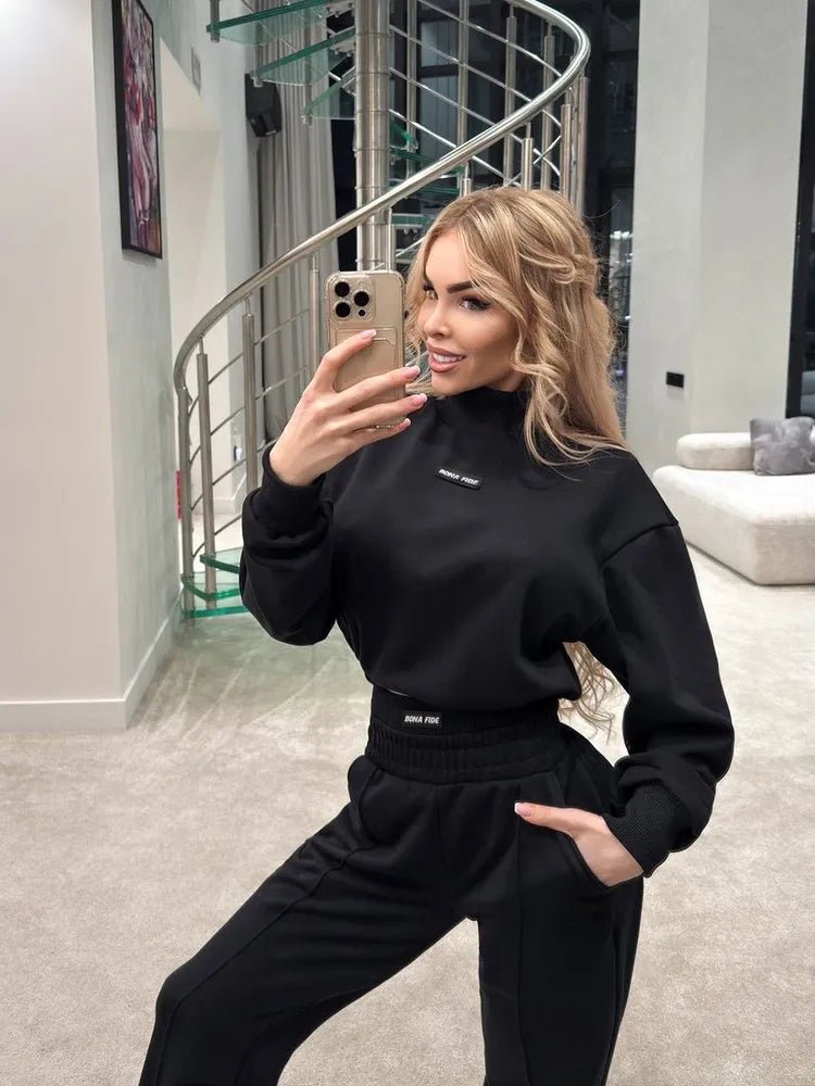 Vogue Sweatshirt Black - Bona Fide