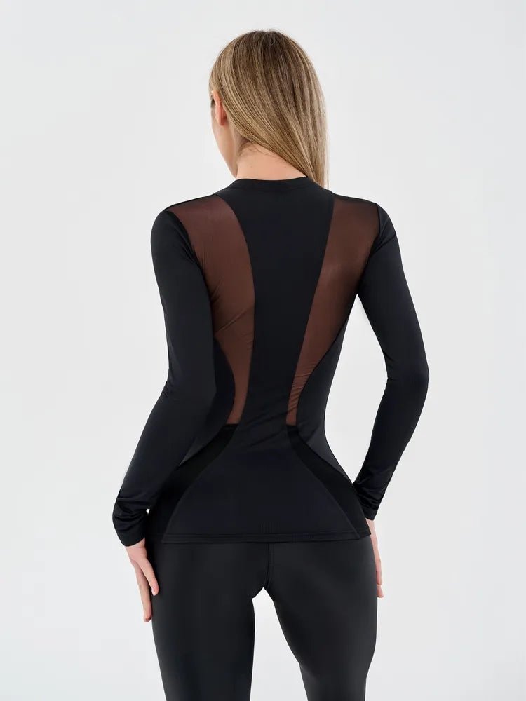 Workout Top Longsleeve Move Up Black - Bona Fide