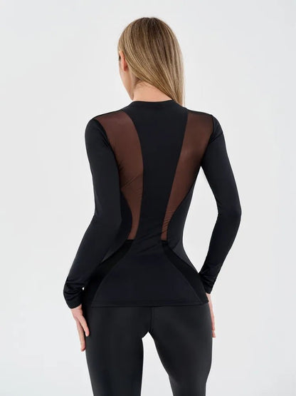 Workout Top Longsleeve Move Up Black - Bona Fide