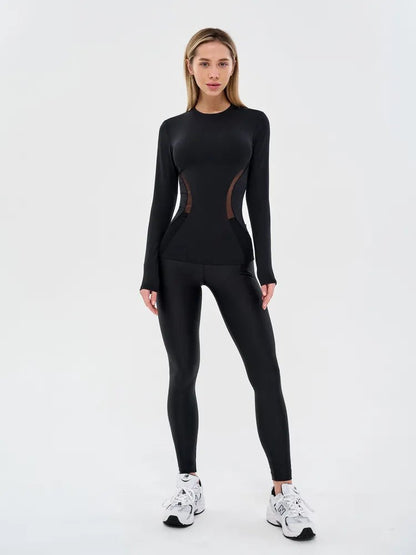 Workout Top Longsleeve Move Up Black - Bona Fide