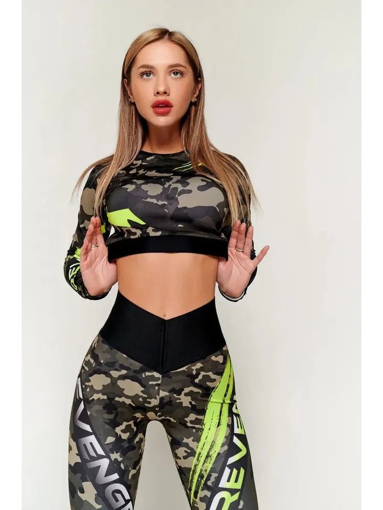 Workout Top Rashguard Midi Revenge Lime - Bona Fide