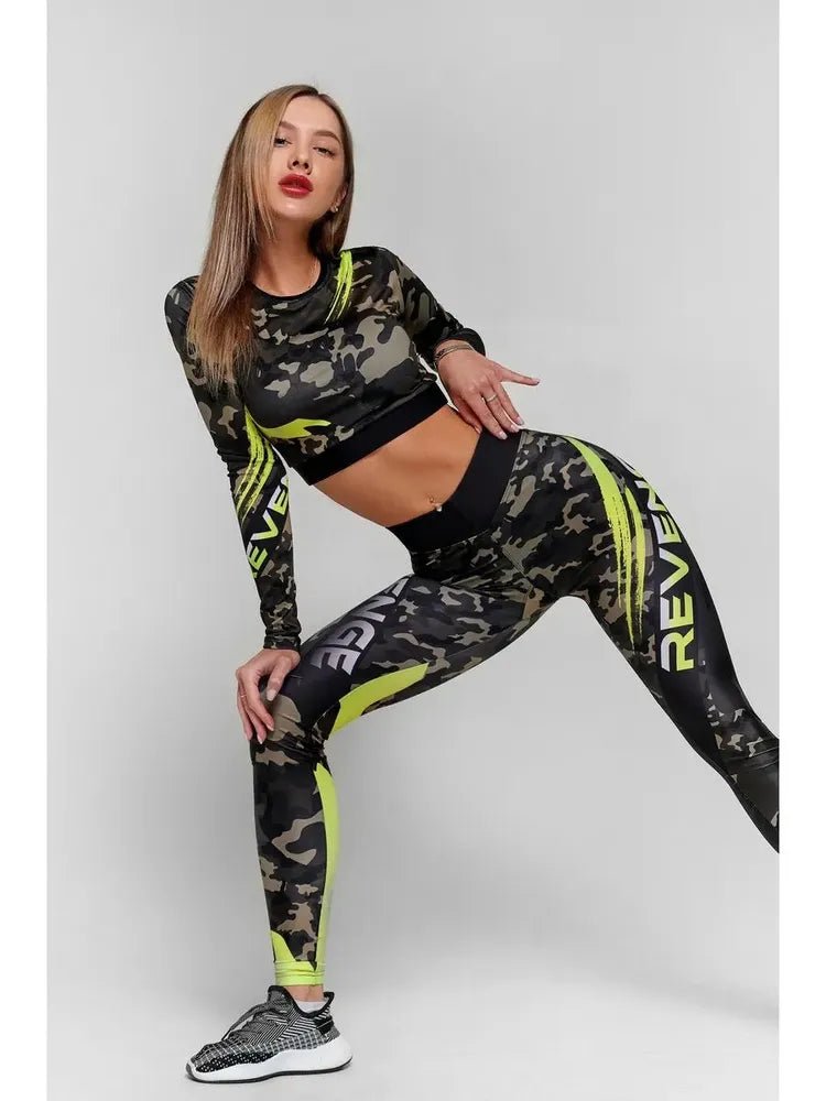 Workout Top Rashguard Midi Revenge Lime - Bona Fide