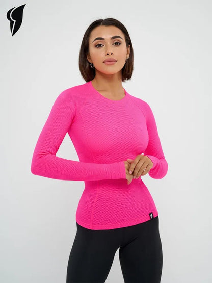 Workout Top Round Neon Pink - Bona Fide