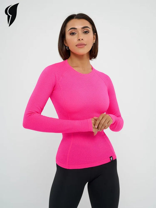 Workout Top Round Neon Pink - Bona Fide