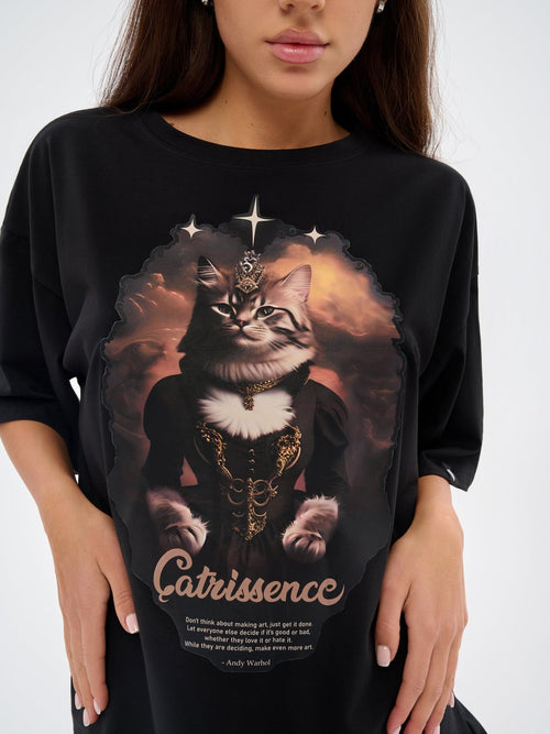 Oversize T-shirt Catrissence - One Size