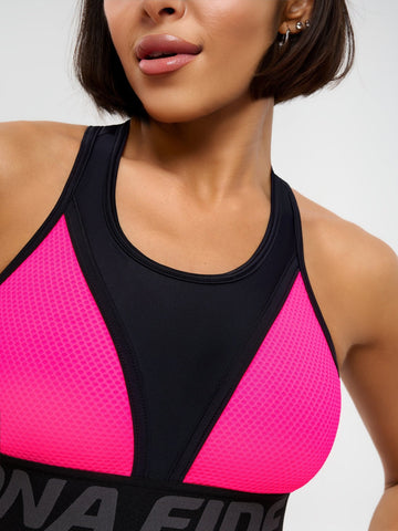 Sports Bras Top For Top Neon Pink